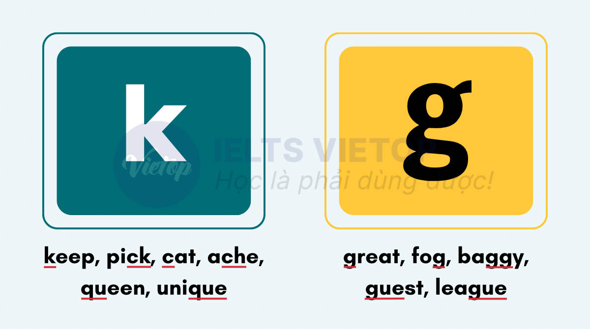 Cách nhận biết âm k và g