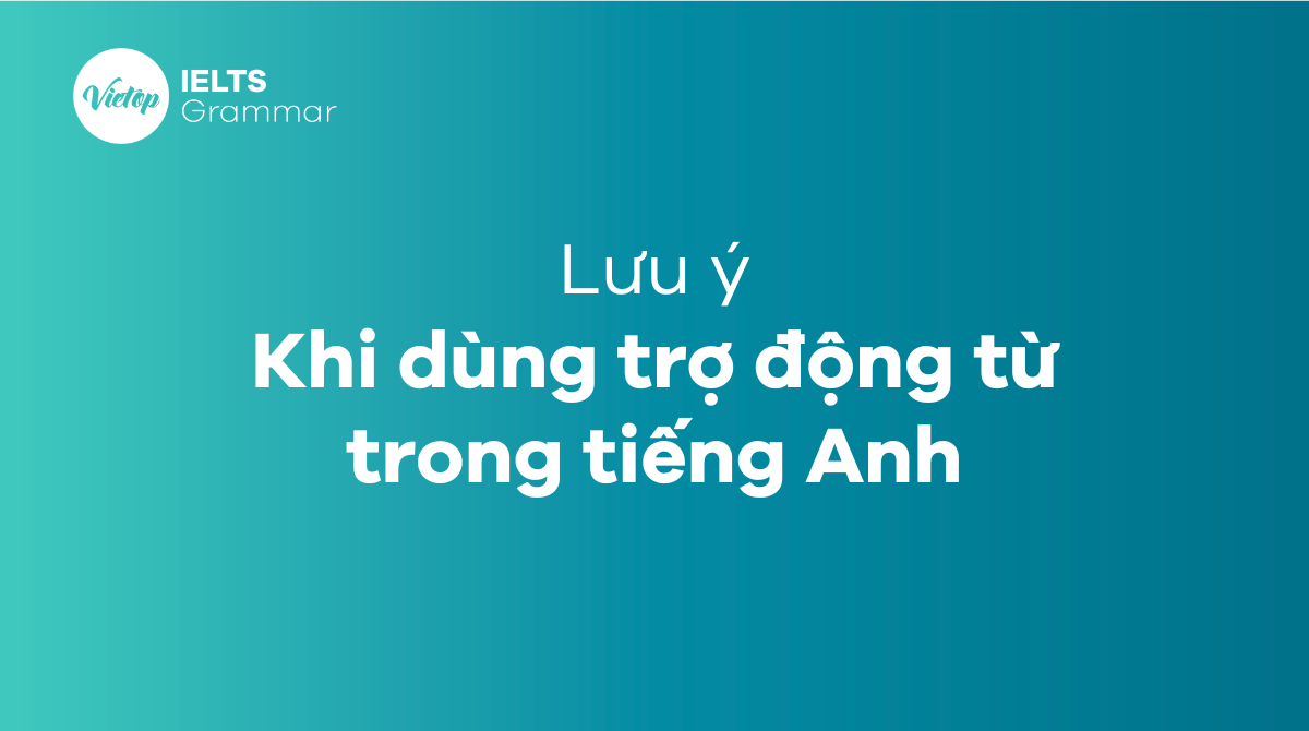 Trợ động từ trong tiếng Anh