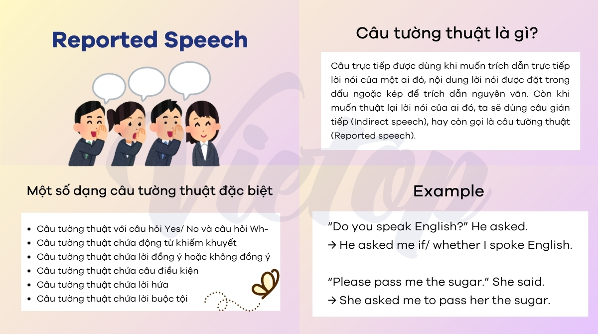 Tổng quan về câu tường thuật đặc biệt