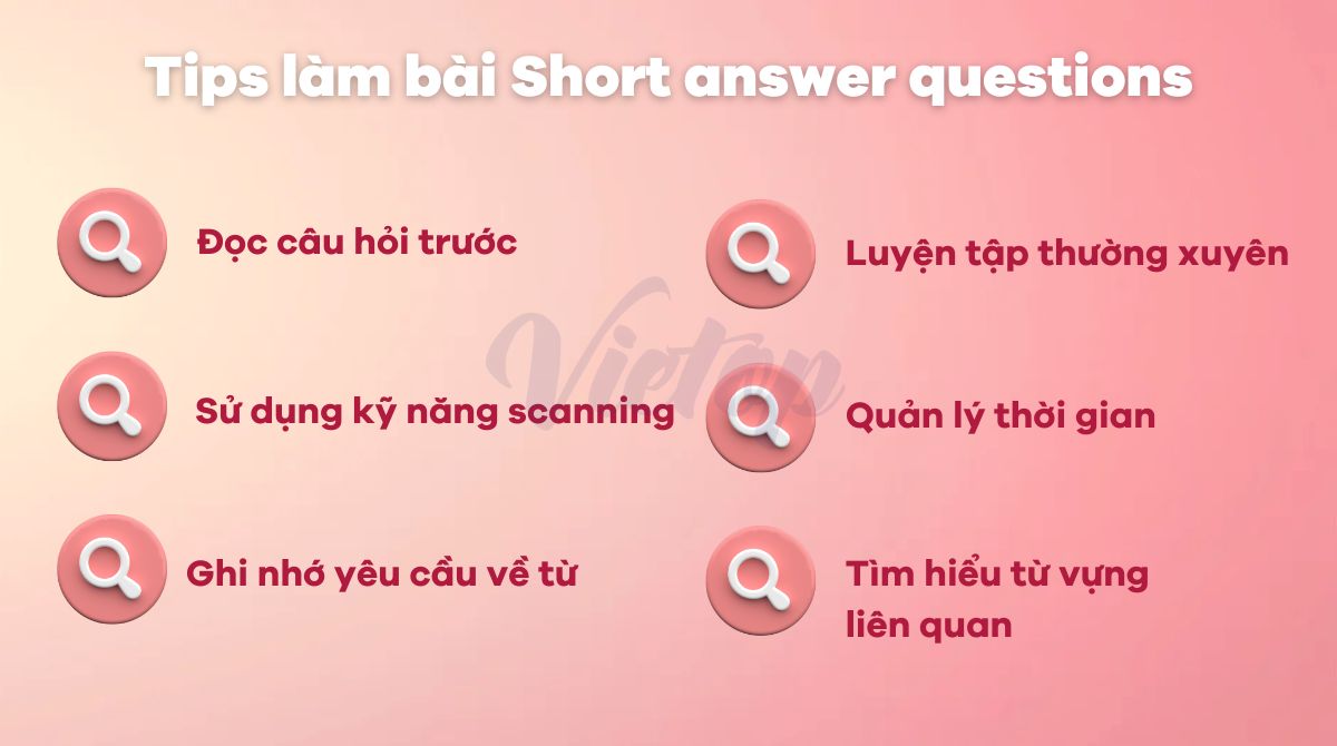 Những tips làm dạng Short answer questions IELTS Reading hiệu quả