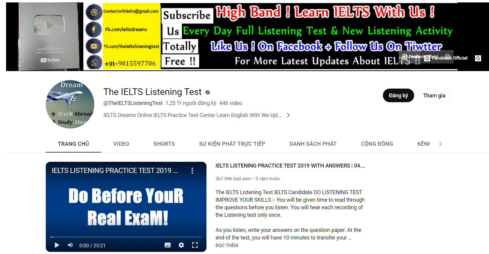 Kênh youtube học IELTS - The Nhà Cái Game Cá Cược Uy Tín #1 J88.COM Châu Á Test