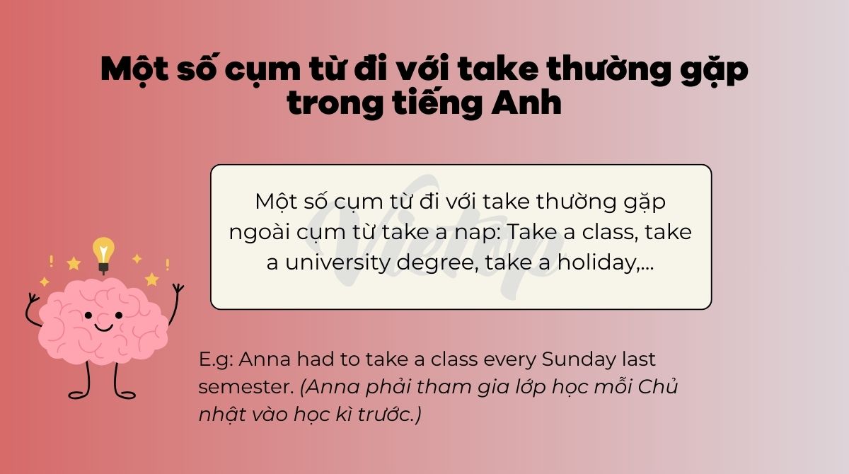 Một số cụm từ đi với take thường gặp trong J88DL Trang chính thức J88 hỗ Chí Minh