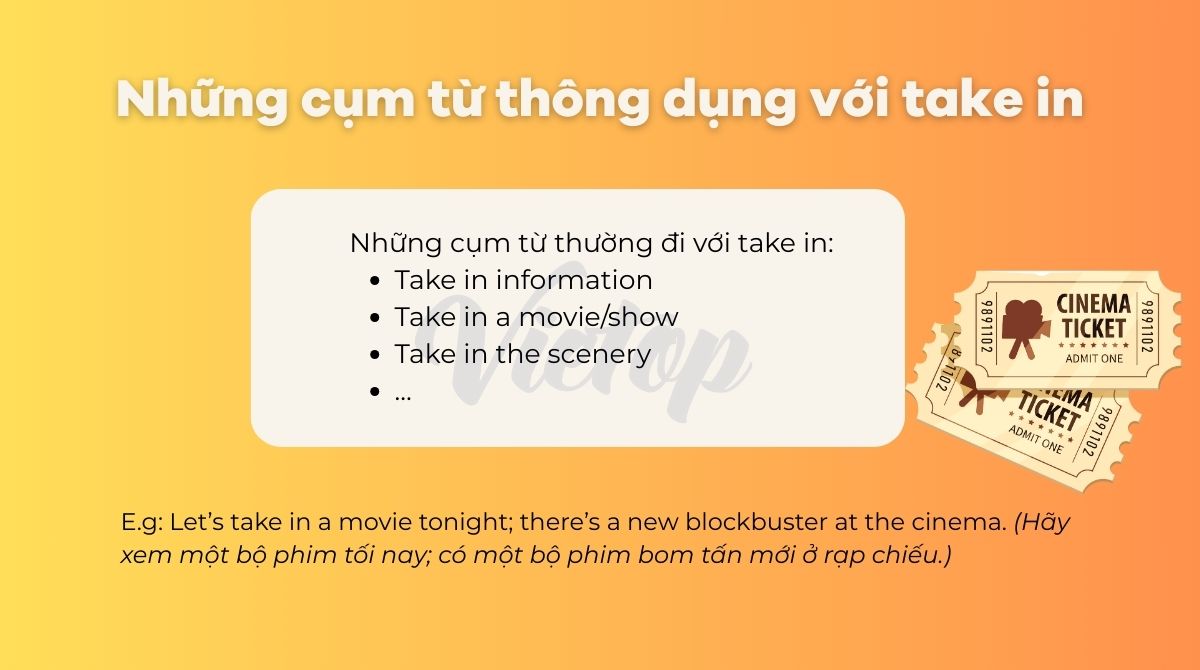 Những cụm từ thông dụng với take in trong J88DL Trang chính thức J88 hỗ Chí Minh