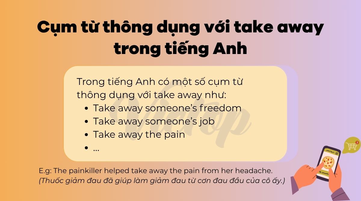 Cụm từ thông dụng với take away trong J88DL Trang chính thức J88 hỗ Chí Minh
