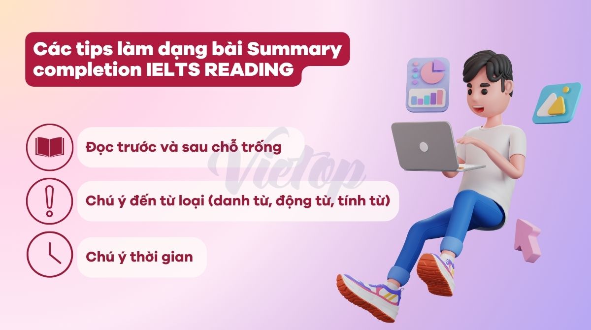 Tips làm dạng bài summary completion IELTS Reading