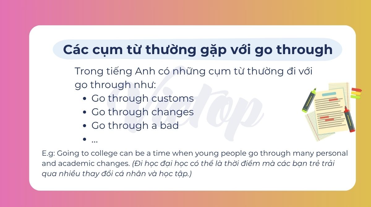 Các cụm từ thường gặp với go through trong J88DL Trang chính thức J88 hỗ Chí Minh