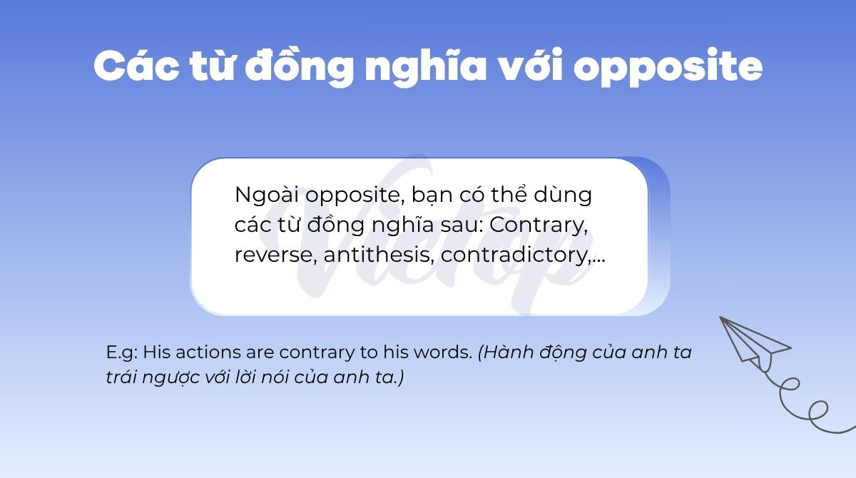 Các từ đồng nghĩa với opposite trong J88DL Trang chính thức J88 hỗ Chí Minh