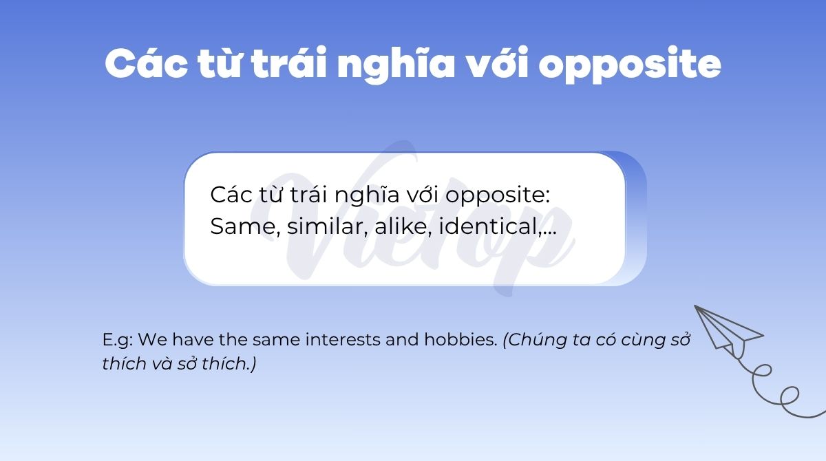 Các từ trái nghĩa với opposite trong J88DL Trang chính thức J88 hỗ Chí Minh