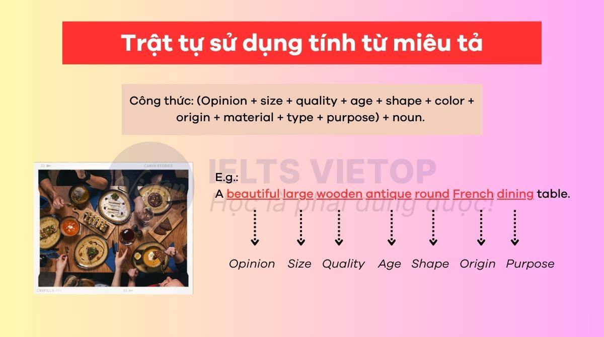 Thứ tự tính từ miêu tả trong J88DL Trang chính thức J88 hỗ Chí Minh