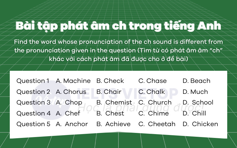 Bài tập phát âm ch trong J88DL Trang chính thức J88 hỗ Chí Minh