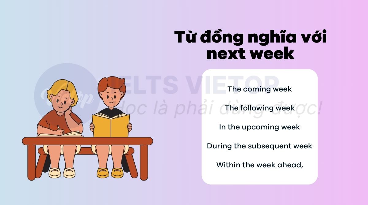Từ đồng nghĩa với next week
