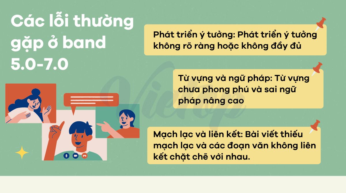 Các lỗi J88a1 đặc quyền hội viên Vip thường gặp trong IELTS Writing band 5.0 - 7.0