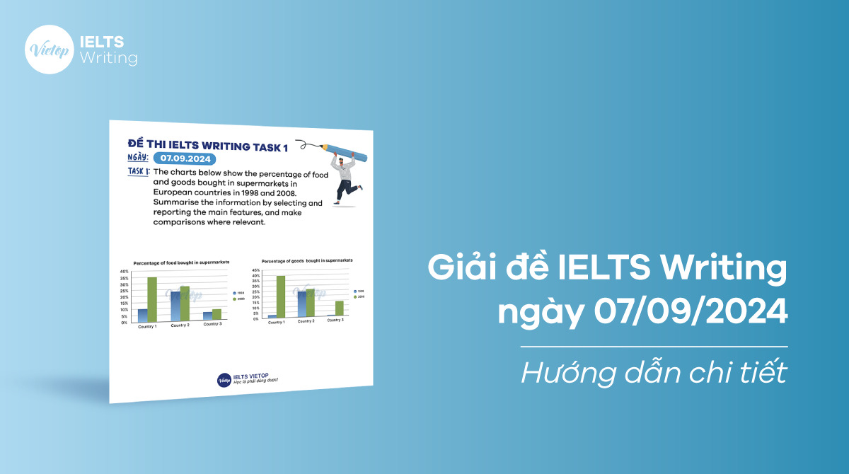 Giải đề IELTS Writing ngày 07/09/2024