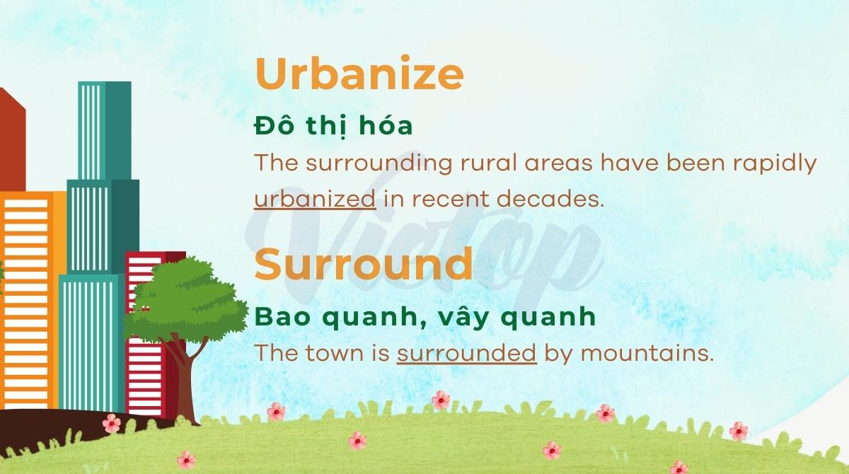 Động từ IELTS chủ đề hometown