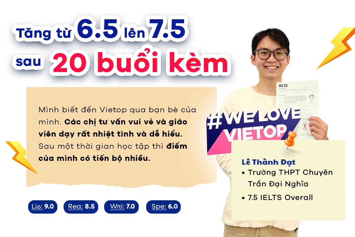 Học Viên đạt điểm lớp học kèm