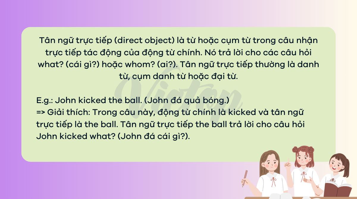 Tân ngữ trực tiếp là gì?