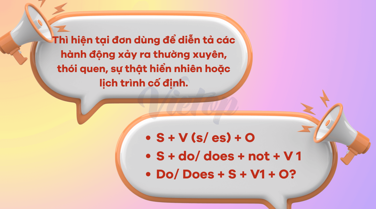Thì hiện tại đơn (Present simple Tense)