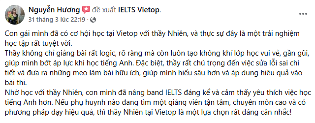 Review của Học Viên khoá học IELTS Junior Review của Học Viên khoá học IELTS Junior
