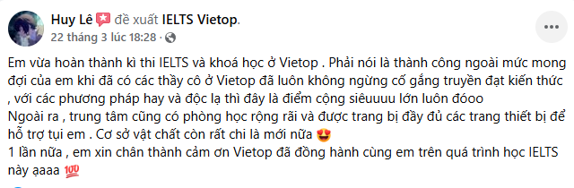Review của Học Viên khoá học IELTS Junior Review của Học Viên khoá học IELTS Junior