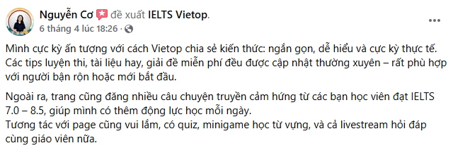 Review của Học Viên khoá học IELTS Junior Review của Học Viên khoá học IELTS Junior