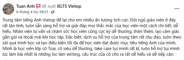 Review của Học Viên khoá học IELTS Junior Review của Học Viên khoá học IELTS Junior