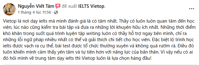 Review của Học Viên khoá học IELTS Junior Review của Học Viên khoá học IELTS Junior