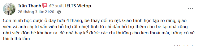 Review của Học Viên khoá học KET/PET Review của Học Viên khoá học KET/PET