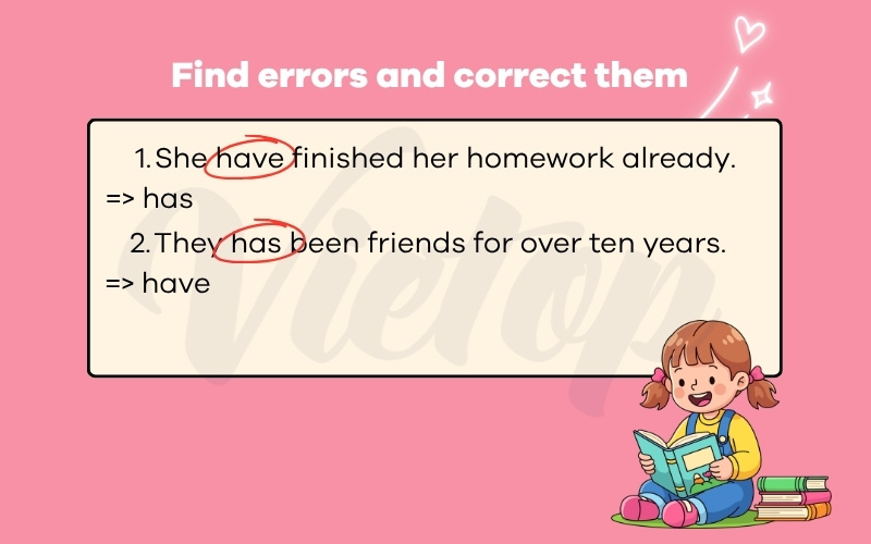 Find errors and correct them